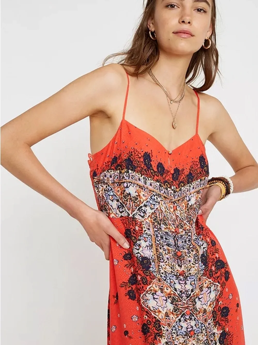 Free People Morning Song Maxi Slip Dress XL NWT - Picture 5 of 8